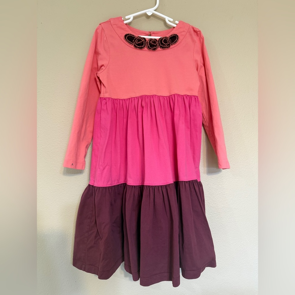 Hanna Andersson Tiered Color Block Dress Size 120 (age 6/7)